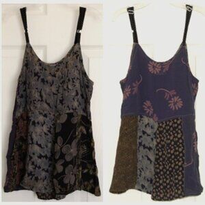 NWOT Cute Options, Free Size (XS to S) 100% Rayon, Indian Patchwork Peplum Top